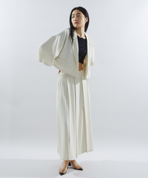 Aunt Marie's（アントマリーズ）の「クロップドルーズジャケット / SET UP対応（テーラードジャケット・レディース・ネイビー/ブラック/アイボリー・FREE）」の18枚目の写真