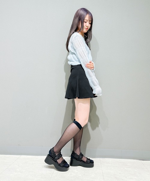 EVOL(イーボル)の「XSからLLまで豊富なサイズ展開【EVOL】軽量厚底フリルサンダル IW5394(サンダル・レディース・アイボリー/ブラック/グレー/ピンクベージュ・LL/L/M/S/XS)」の5枚目の写真