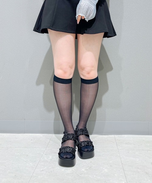 EVOL(イーボル)の「XSからLLまで豊富なサイズ展開【EVOL】軽量厚底フリルサンダル IW5394(サンダル・レディース・アイボリー/ブラック/グレー/ピンクベージュ・LL/L/M/S/XS)」の7枚目の写真