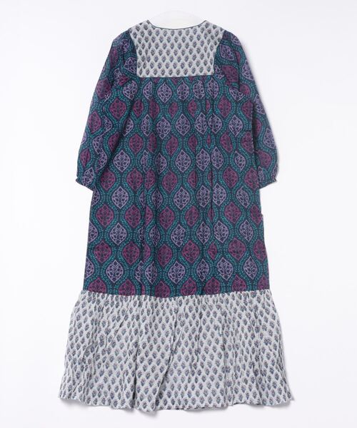 JEANS MATE（ジーンズメイト）の「【fortpoint/フォートポイント】インド綿花柄ワンピース（ワンピース・レディース・イエロー/ネイビー/グリーン・FREE）」の6枚目の写真