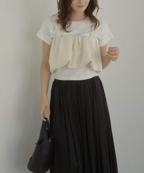 ACYM(アシーム)の「Emboss baloon キャミソール(キャミソール・レディース・ブラック/ベージュ/ホワイト・FREE)」の15枚目の写真