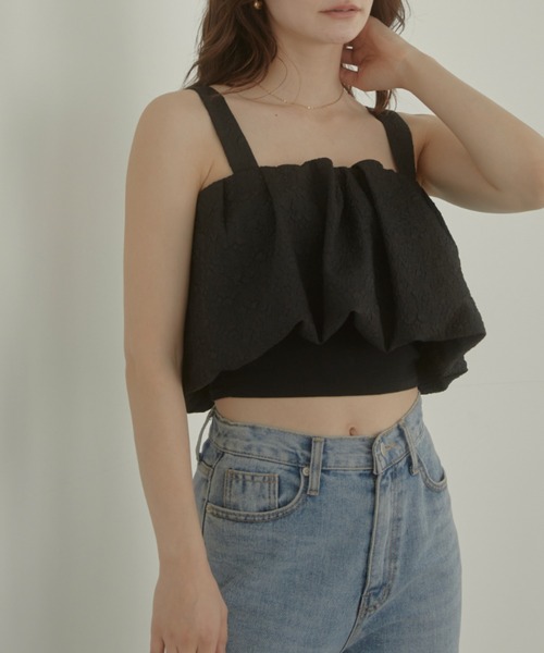 ACYM(アシーム)の「Emboss baloon キャミソール(キャミソール・レディース・ブラック/ベージュ/ホワイト・FREE)」の7枚目の写真