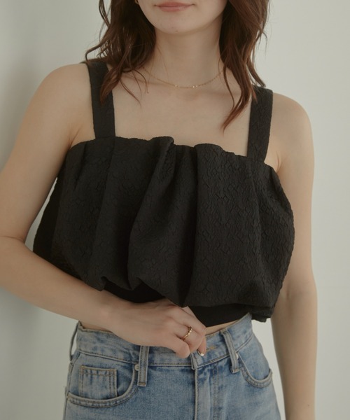 ACYM(アシーム)の「Emboss baloon キャミソール(キャミソール・レディース・ブラック/ベージュ/ホワイト・FREE)」の6枚目の写真