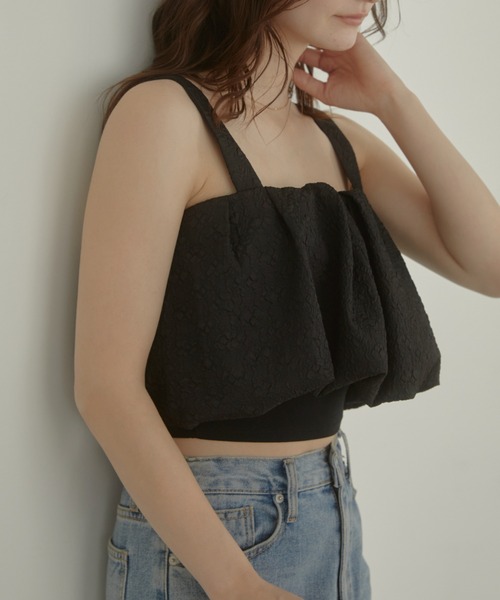 ACYM(アシーム)の「Emboss baloon キャミソール(キャミソール・レディース・ブラック/ベージュ/ホワイト・FREE)」の8枚目の写真