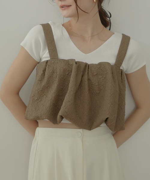 ACYM(アシーム)の「Emboss baloon キャミソール(キャミソール・レディース・ブラック/ベージュ/ホワイト・FREE)」の18枚目の写真