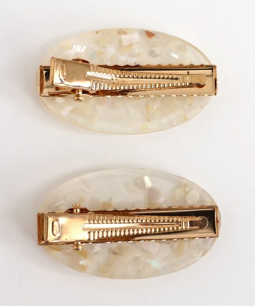 apres les cours（アプレレクール）の「マーブルヘアクリップ2個セット（バレッタ/ヘアクリップ・キッズ・アイボリー/ラベンダー・FREE）」の6枚目の写真