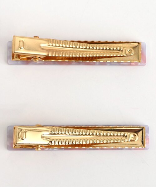 apres les cours（アプレレクール）の「マーブルヘアクリップ2個セット（バレッタ/ヘアクリップ・キッズ・アイボリー/ラベンダー・FREE）」の7枚目の写真