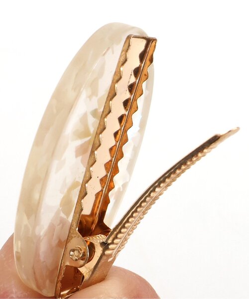 apres les cours（アプレレクール）の「マーブルヘアクリップ2個セット（バレッタ/ヘアクリップ・キッズ・アイボリー/ラベンダー・FREE）」の9枚目の写真