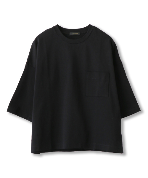 AMERICAN RAG CIE(アメリカンラグシー)の「AMERICAN RAG CIEヘビーコットン6分袖Tシャツ/208-AHS-L152-CT134(Tシャツ/カットソー・レディース・ホワイト/バーガンディー/ブラック・FREE)」の1枚目の写真