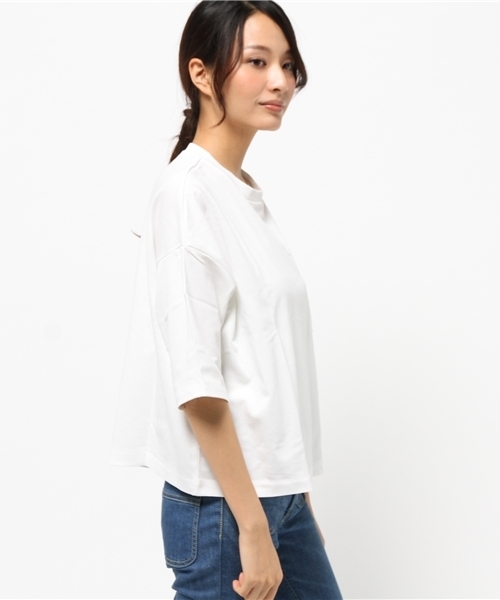 AMERICAN RAG CIE(アメリカンラグシー)の「AMERICAN RAG CIEヘビーコットン6分袖Tシャツ/208-AHS-L152-CT134(Tシャツ/カットソー・レディース・ホワイト/バーガンディー/ブラック・FREE)」の6枚目の写真