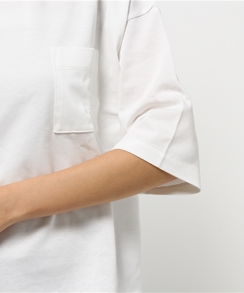 AMERICAN RAG CIE(アメリカンラグシー)の「AMERICAN RAG CIEヘビーコットン6分袖Tシャツ/208-AHS-L152-CT134(Tシャツ/カットソー・レディース・ホワイト/バーガンディー/ブラック・FREE)」の9枚目の写真