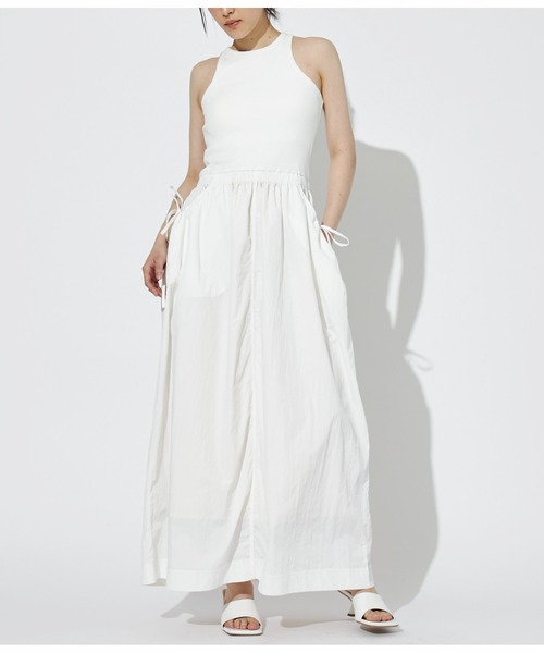 Settimissimo（セッティミッシモ）の「カップ付き リブタンクトップ ドッキング ワンピース（ワンピース・レディース・オフホワイト/ブラック・FREE）」の2枚目の写真