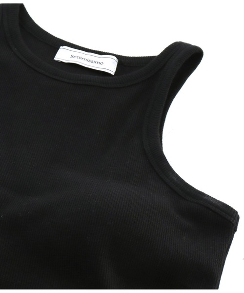 Settimissimo（セッティミッシモ）の「カップ付き リブタンクトップ ドッキング ワンピース（ワンピース・レディース・オフホワイト/ブラック・FREE）」の11枚目の写真