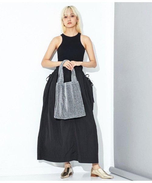 Settimissimo（セッティミッシモ）の「カップ付き リブタンクトップ ドッキング ワンピース（ワンピース・レディース・オフホワイト/ブラック・FREE）」の7枚目の写真