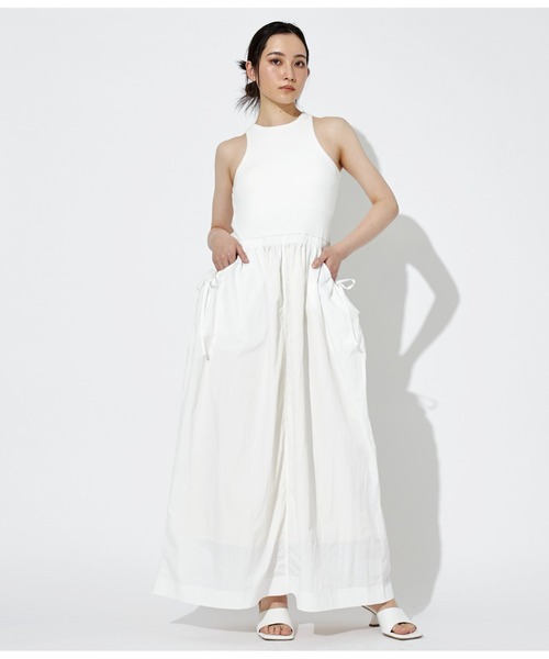 Settimissimo（セッティミッシモ）の「カップ付き リブタンクトップ ドッキング ワンピース（ワンピース・レディース・オフホワイト/ブラック・FREE）」の8枚目の写真