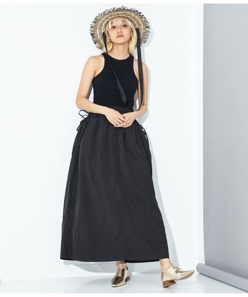 Settimissimo（セッティミッシモ）の「カップ付き リブタンクトップ ドッキング ワンピース（ワンピース・レディース・オフホワイト/ブラック・FREE）」の4枚目の写真