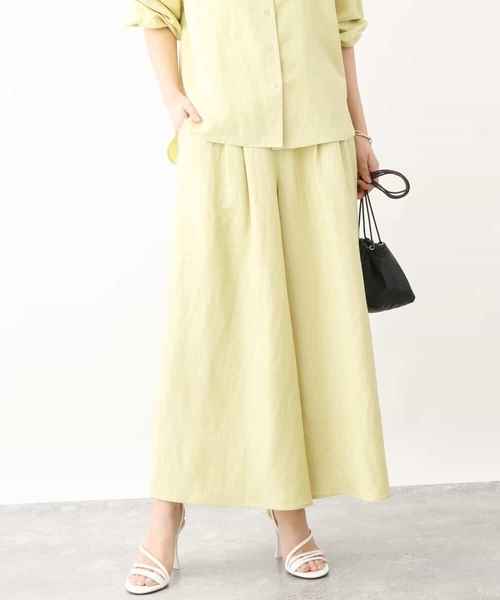 MK MICHEL KLEIN（エムケーミッシェルクラン）の「リネン混ワイドパンツ/洗える（その他パンツ・レディース・ベージュ/ブラウン/クリーム・38）」の16枚目の写真