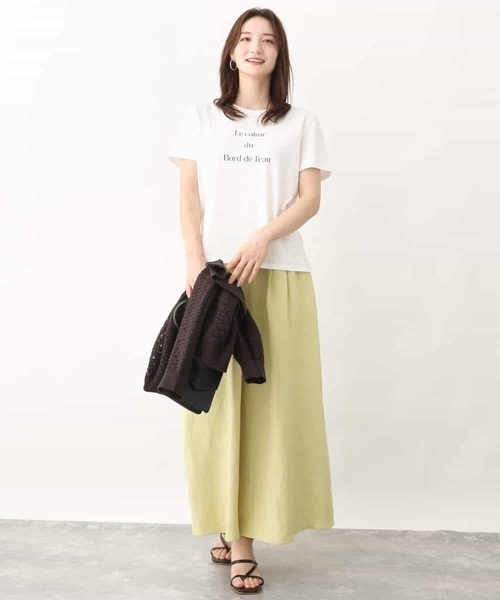 MK MICHEL KLEIN（エムケーミッシェルクラン）の「リネン混ワイドパンツ/洗える（その他パンツ・レディース・ベージュ/ブラウン/クリーム・38）」の22枚目の写真