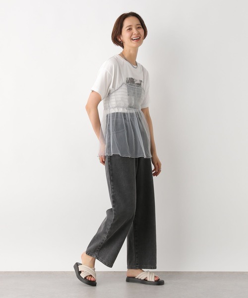 LEPSIM（レプシィム）の「アソートチュールキャミ　114632（Tシャツ/カットソー・レディース・ドット/ブラック/ライトグレー・FREE）」の8枚目の写真