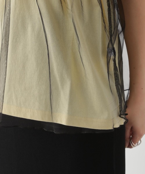 LEPSIM（レプシィム）の「アソートチュールキャミ　114632（Tシャツ/カットソー・レディース・ドット/ブラック/ライトグレー・FREE）」の14枚目の写真