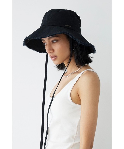 ALEXIA STAM（アリシアスタン）の「Ribbon Hat /リボンハット（ハット・レディース・ブラック/イエロー・FREE）」の2枚目の写真