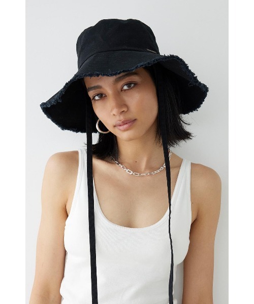 ALEXIA STAM（アリシアスタン）の「Ribbon Hat /リボンハット（ハット・レディース・ブラック/イエロー・FREE）」の22枚目の写真