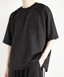 COMMON WARE（コモンウェアー）の「COMMONWARE:リネンライク クルーネック 布帛TEE（Tシャツ/カットソー）」