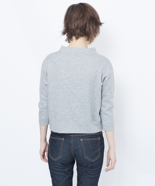 X-girl（エックスガール）の「SPORTY SWEAT SHORT TOP（スウェット・レディース・ブラック/アッシュ・1/2）」の6枚目の写真