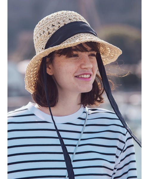 AMERICAN HOLIC(アメリカンホリック)の「リボンペーパーハット(ハット・レディース・ブラック/ベージュ・FREE)」の17枚目の写真