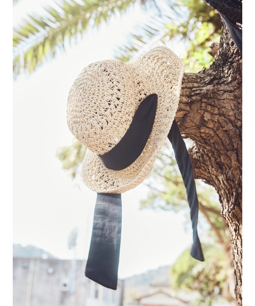 AMERICAN HOLIC(アメリカンホリック)の「リボンペーパーハット(ハット・レディース・ブラック/ベージュ・FREE)」の11枚目の写真