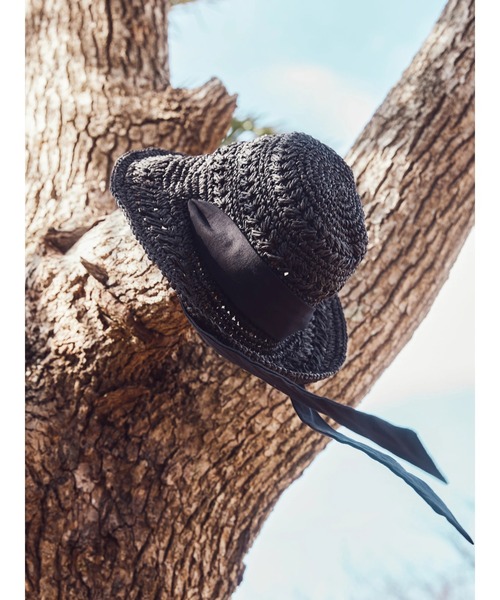 AMERICAN HOLIC(アメリカンホリック)の「リボンペーパーハット(ハット・レディース・ブラック/ベージュ・FREE)」の12枚目の写真