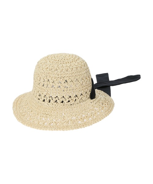 AMERICAN HOLIC(アメリカンホリック)の「リボンペーパーハット(ハット・レディース・ブラック/ベージュ・FREE)」の5枚目の写真