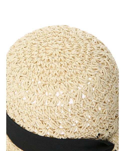 AMERICAN HOLIC(アメリカンホリック)の「リボンペーパーハット(ハット・レディース・ブラック/ベージュ・FREE)」の7枚目の写真