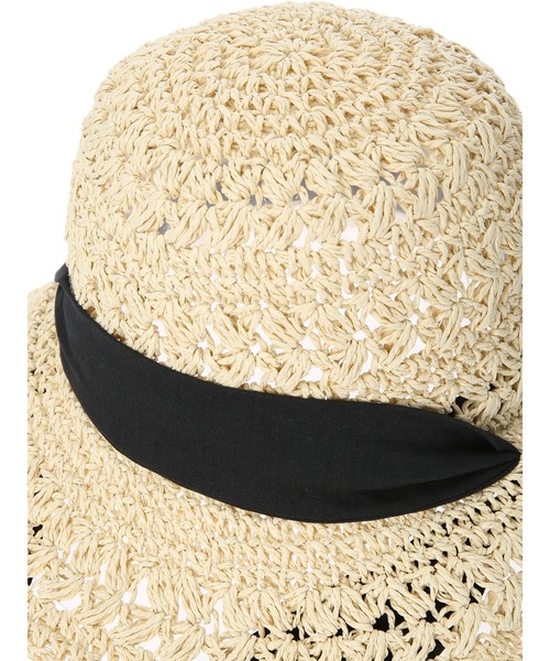 AMERICAN HOLIC(アメリカンホリック)の「リボンペーパーハット(ハット・レディース・ブラック/ベージュ・FREE)」の8枚目の写真