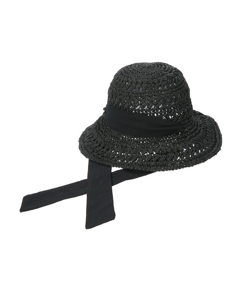 AMERICAN HOLIC(アメリカンホリック)の「リボンペーパーハット(ハット・レディース・ブラック/ベージュ・FREE)」の3枚目の写真