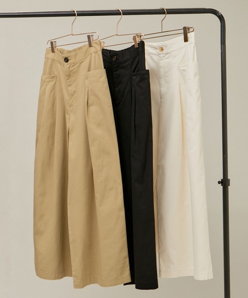 ROPE' PICNIC（ロペピクニック）の「デザインポケットワイドパンツ（その他パンツ・レディース・ブラック/オフホワイト/キャメル・38/36）」の17枚目の写真