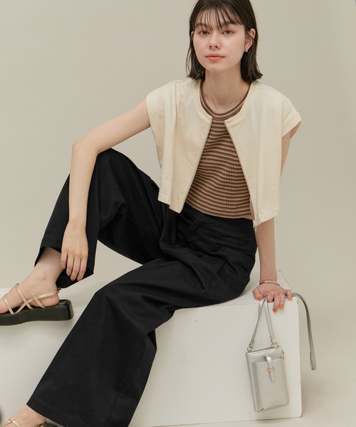 ROPE' PICNIC（ロペピクニック）の「デザインポケットワイドパンツ（その他パンツ・レディース・ブラック/オフホワイト/キャメル・38/36）」の22枚目の写真