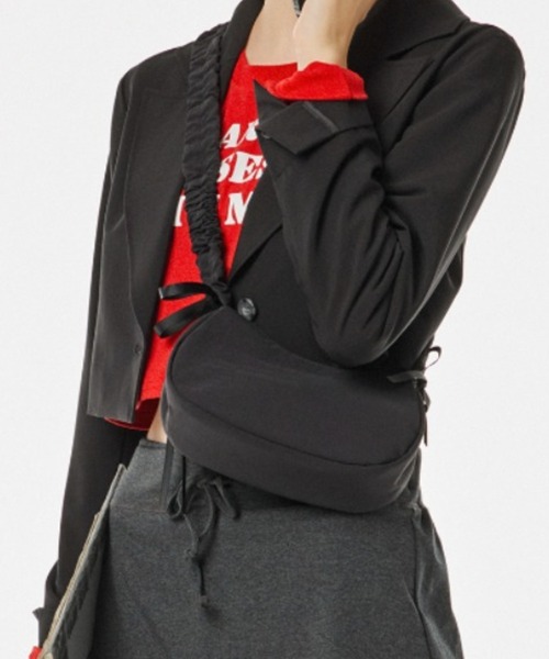 FOREVER 21(フォーエバー トゥエンティーワン)の「【2024SS】サイドリボンミニバッグ(ハンドバッグ・レディース・ブラック/ネイビー/レッド・FREE)」の2枚目の写真