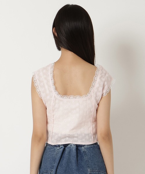 REDYAZEL（レディアゼル）の「フロントレースアップブラウス（シャツ/ブラウス・レディース・オフホワイト/ピンク・FREE）」の15枚目の写真