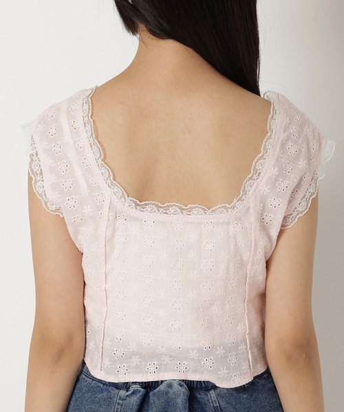 REDYAZEL（レディアゼル）の「フロントレースアップブラウス（シャツ/ブラウス・レディース・オフホワイト/ピンク・FREE）」の18枚目の写真