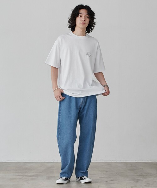 coen（コーエン）の「デニムストレートパンツ（デニムパンツ・メンズ・ネイビー/コバルトブルー・L/M/S/XL）」の6枚目の写真