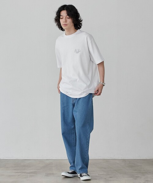 coen（コーエン）の「デニムストレートパンツ（デニムパンツ・メンズ・ネイビー/コバルトブルー・L/M/S/XL）」の8枚目の写真