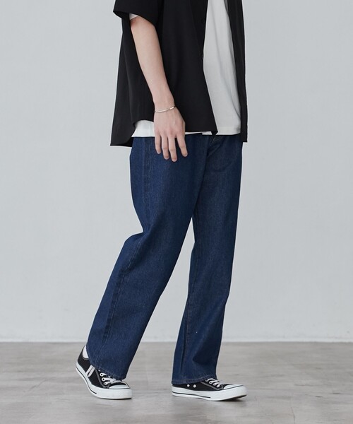 coen（コーエン）の「デニムストレートパンツ（デニムパンツ・メンズ・ネイビー/コバルトブルー・L/M/S/XL）」の10枚目の写真