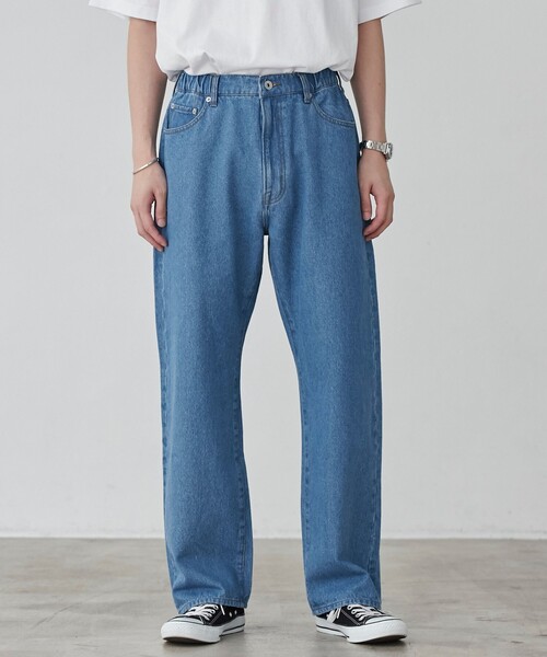 coen（コーエン）の「デニムストレートパンツ（デニムパンツ・メンズ・ネイビー/コバルトブルー・L/M/S/XL）」の17枚目の写真