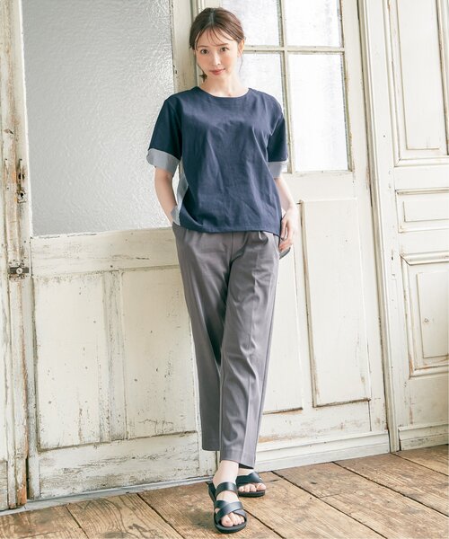 ikka(イッカ)の「【親子コーデ】袖リボン切り替えプルオーバー(Tシャツ/カットソー・レディース・ネイビー/オフホワイト/スカイブルー/グリーン・L/M/S)」の11枚目の写真