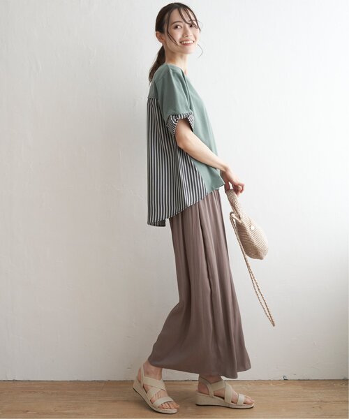 ikka(イッカ)の「【親子コーデ】袖リボン切り替えプルオーバー(Tシャツ/カットソー・レディース・ネイビー/オフホワイト/スカイブルー/グリーン・L/M/S)」の21枚目の写真