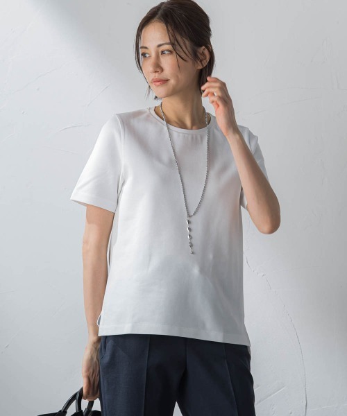 LAUTREAMONT(ロートレアモン)の「エコヴェロポンチカットソー(Tシャツ/カットソー・レディース・ホワイト/ブラック/チャコールグレー・9号)」の2枚目の写真