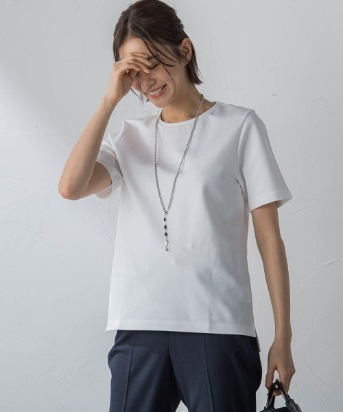 LAUTREAMONT(ロートレアモン)の「エコヴェロポンチカットソー(Tシャツ/カットソー・レディース・ホワイト/ブラック/チャコールグレー・9号)」の4枚目の写真