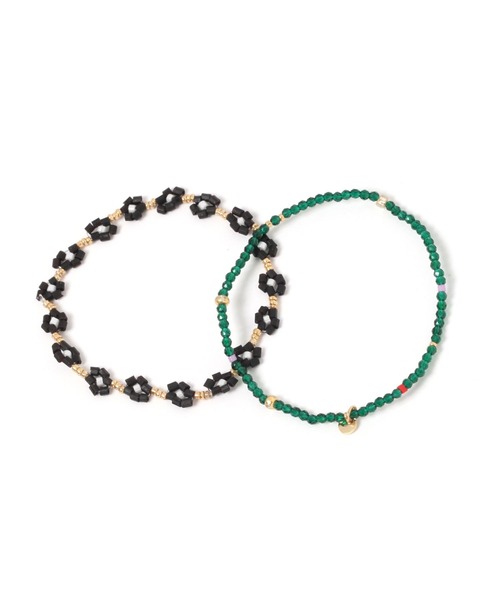 niko and...(ニコアンド)の「2本SETビーズブレスレット(ブレスレット・レディース・グリーン/オレンジ/ベージュ・0)」の3枚目の写真