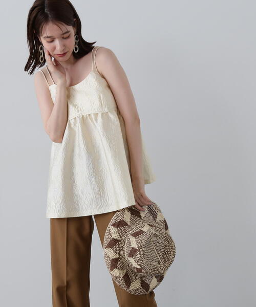 N.（N. Natural Beauty Basic）（エヌエヌナチュラルビューティーベーシック）の「◆ジャガードキャミビスチェ（キャミソール・レディース・ブラック/ライラック/オフホワイト・MEDIUM）」の14枚目の写真